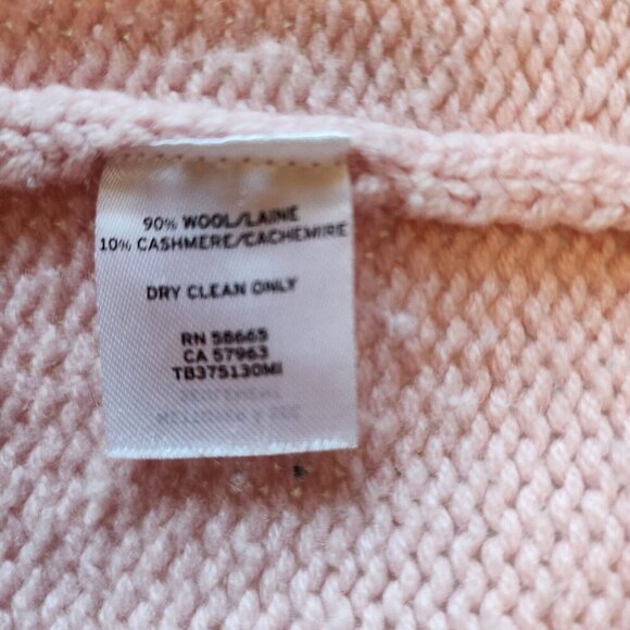 Treasure & Bond Something Navy Sweater Women Medium Pink Crew Neck Long Sleeves - Picture 7 of 9